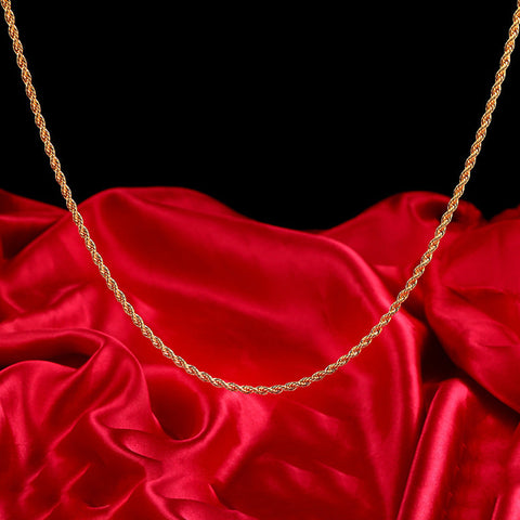 4mm Thick Cable Chain 18K Gold-plated Necklace