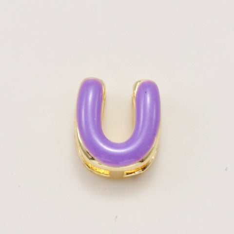 Fashionable Colorful Oil-Drip Letter Pendant Necklace
