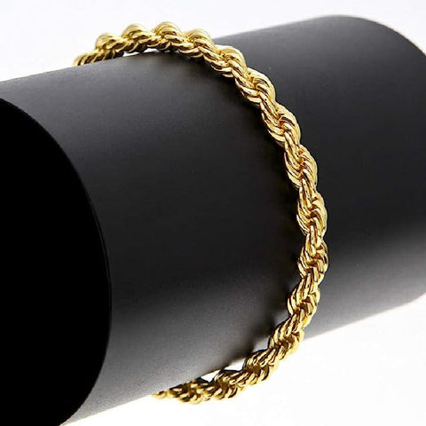 4mm Thick Cable Chain 18K Gold-plated Necklace