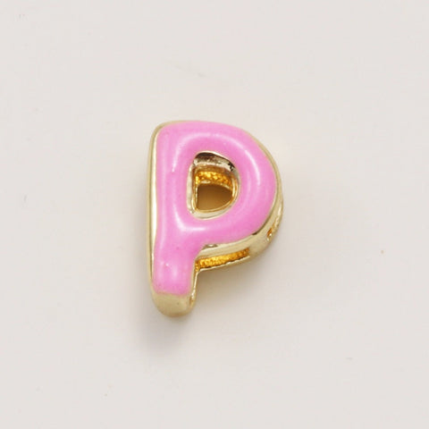 Fashionable Colorful Oil-Drip Letter Pendant Necklace