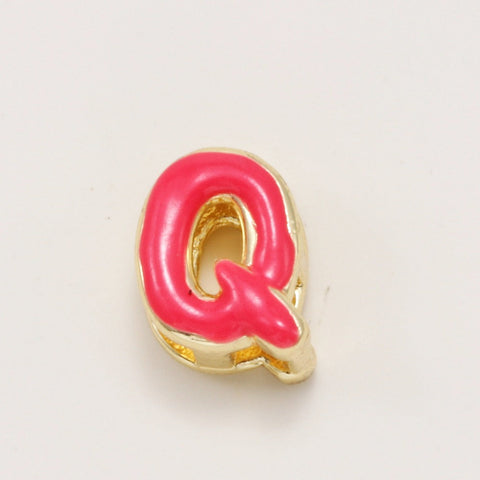 Fashionable Colorful Oil-Drip Letter Pendant Necklace