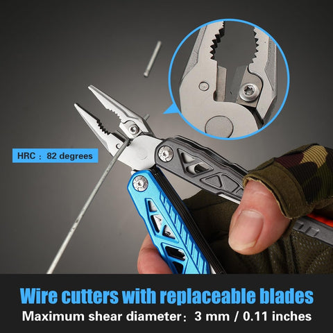 18-in-1 Pro Stainless Steel Multitool Pliers (Blue) 🔥