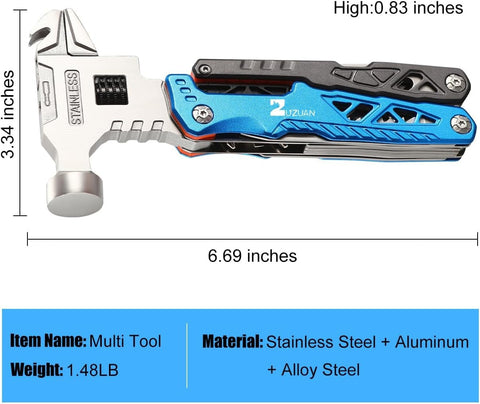 18-in-1 Pro Stainless Steel Multitool Pliers (Blue) 🔥