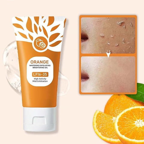 Orange Brightening Exfoliating Gel – Deep Cleansing & Whitening Face Scrub (Vitamin C Infused)