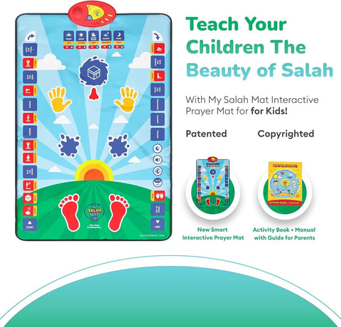 Interactive Kids Prayer Mat – Islamic Learning Salah Mat with Audio Guide | Educational Prayer Rug for Children